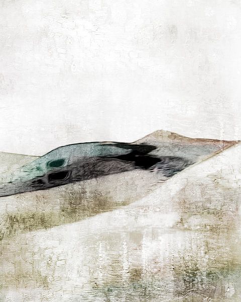 Abstract natuurlandschap in zachte aardkleuren van FRESH Fine Art