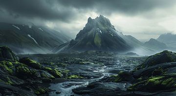 De ongerepte natuur van IJsland van fernlichtsicht