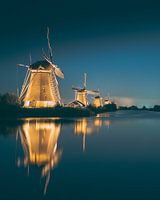 Kinderdijk bij nacht