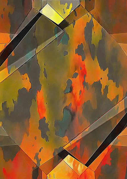 Mehrfarbige experimentelle Kopfschmerzen 4 von Dorothy Berry-Lound