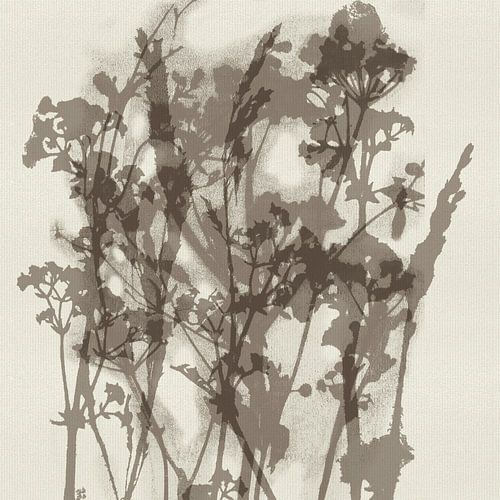 Rustiek abstract botanisch met delicate planten en bloemen