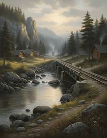 Rocky River Railway Crossing by Regan Frederick