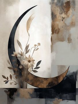 Crescent Moon, Japandi Style van Jacky