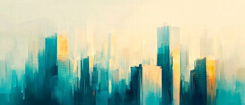Cityscape in soft colours by Poster Art Shop