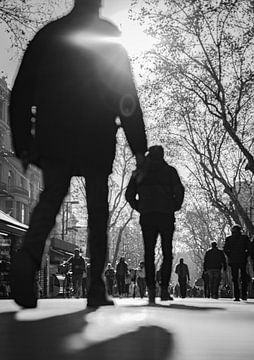 Walking in the sun La Rambla by Creative PhotoLab