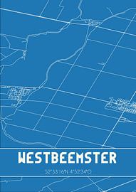 Blueprint | Carte | Westbeemster (Noord-Holland) sur Affiches de lieux