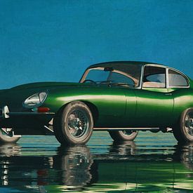 Jaguar E- Type uit 1960 van Jan Keteleer (JanKé): Een reis voorbij het canvas