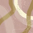 Abstract geometry in pastel colors. Organic shapes in pink, beige, brown by Dina Dankers thumbnail