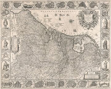 Karte der Niederlande um 1631 von Gert Hilbink