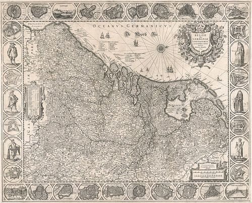 Map of the Netherlands around 1631