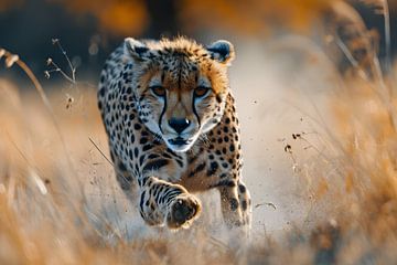 Cheetah on the hunt by Mathias Ulrich