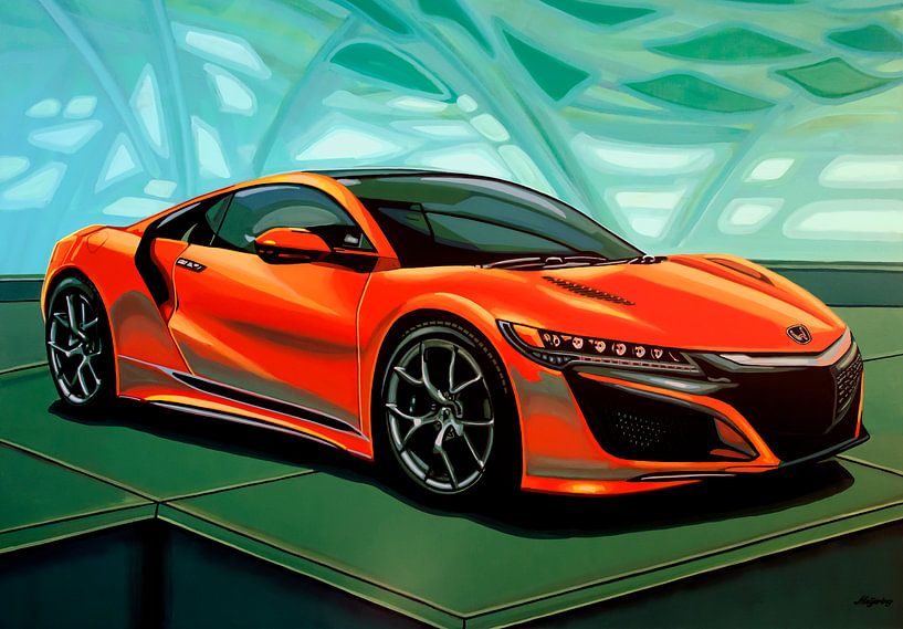 Honda Acura NSX 2016 Schilderij van Paul Meijering