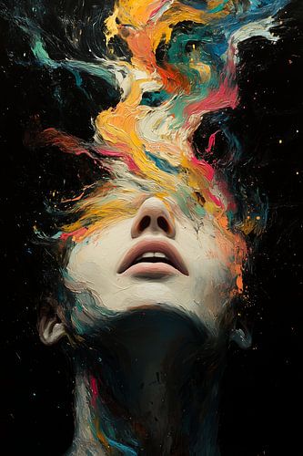 Explosion de couleurs des profondeurs de l'âme