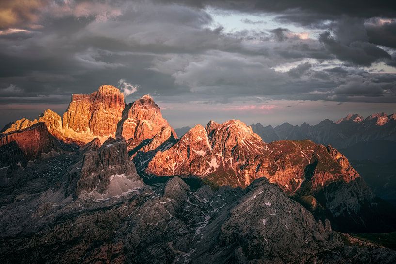 Sonnenuntergang Dolomiten von Peter Poppe