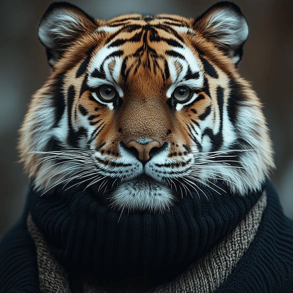Tiger im Winterkleid von Ton Kuijpers