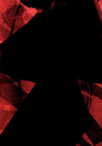 Abstract Rood Zwart