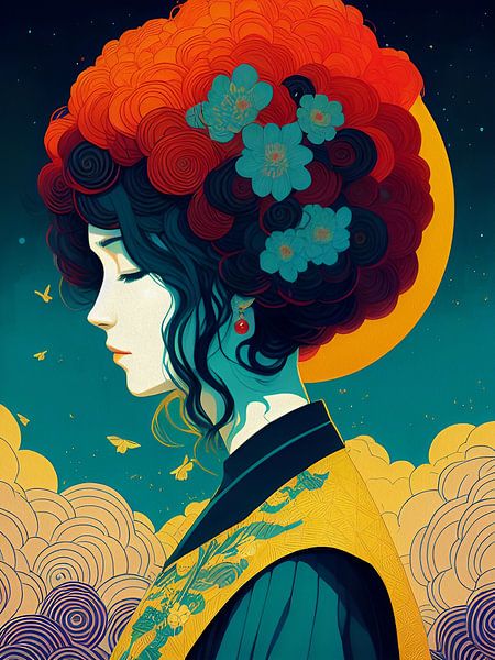 Beauté japonaise, pop art par Karin van Bylevelt