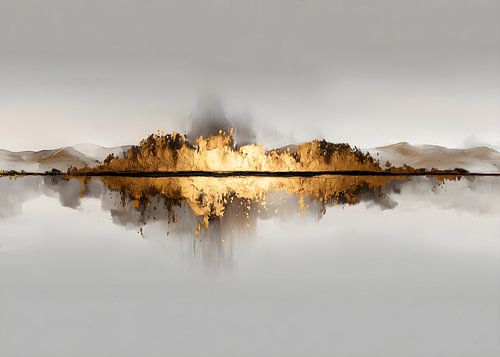 Abstract: Wabi-Sabi Gold in a Minimalist Luxury Style