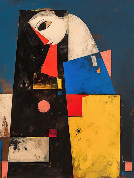 Femme avec couleur | Femme géométrique par La collection ARTEO