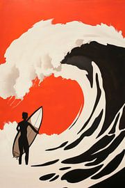 Surfer und Welle von Poster Art Shop