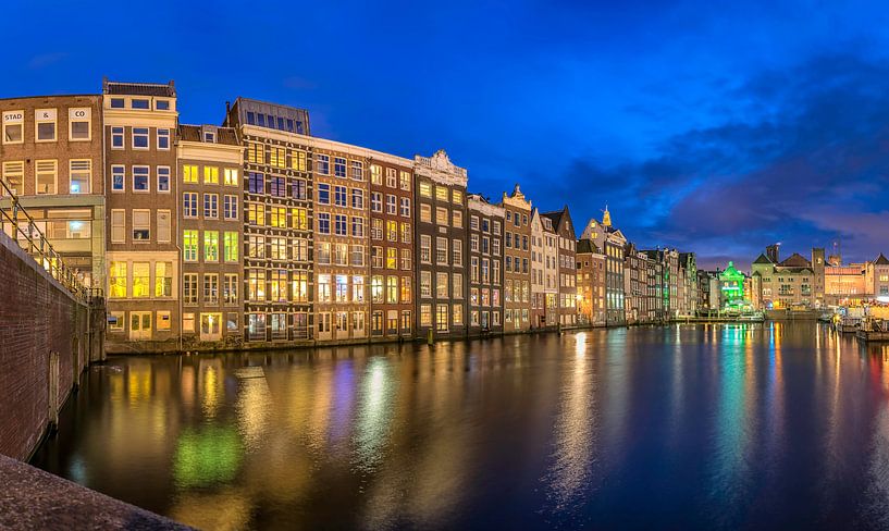 Amsterdam Damrak panorama van Els van Dongen
