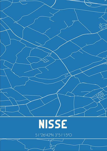 Blueprint | Map | Nisse (Zeeland) by Prints of Place