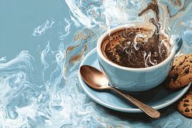 have a hot cup of coffee or cappuccino by Egon Zitter