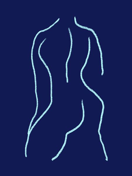 abstracte illustratie naakt van Studio Allee