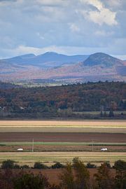 Farms in autumn by Claude Laprise