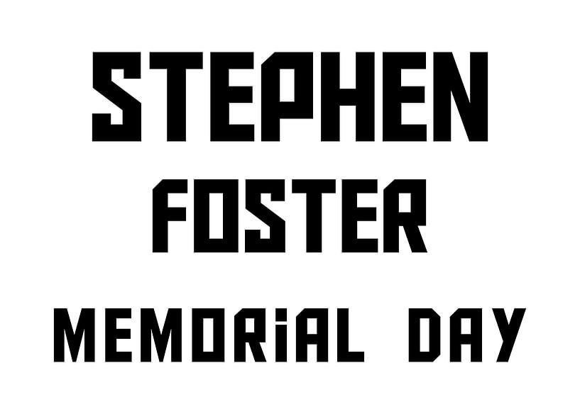 Stephen Foster Text Poster von Rizky Dwi Aprianda