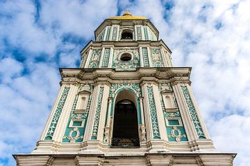Klokkentoren van de Sint Sophia kathedraal in Kiev, Ukraine, Europa van WorldWidePhotoWeb