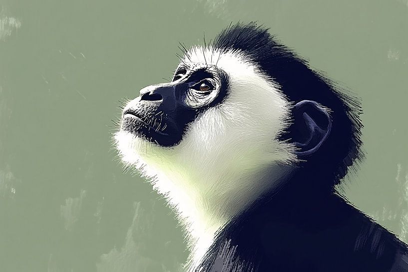 Realistic portrait of a monkey by Imperial Art House