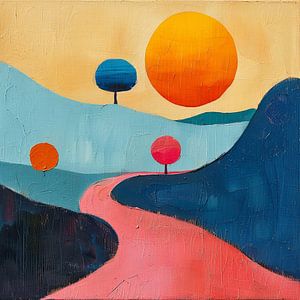 Mond Landschaft Natur Berge Expressionismus No 19