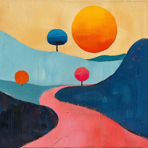 Maan Landschap Natuur Bergen Expressionisme nr. 19