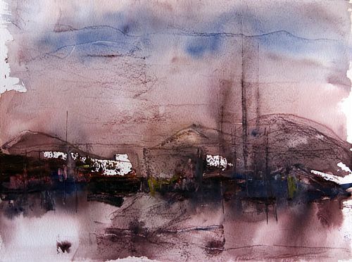 Winterlandschap met bergen