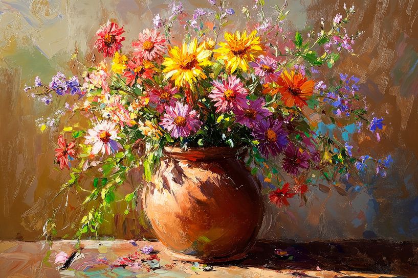 Blumenstrauß Vasenarrangement von Poster Art Shop