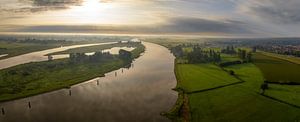 IJssel Sonnenaufgang Panoramablick auf die Landschaft