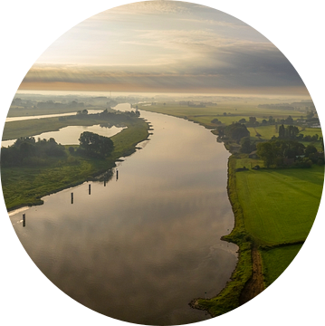 IJssel zonsopgang panoramisch landschapsgezicht van Sjoerd van der Wal Fotografie