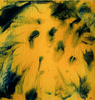 Acrylic Pouring donkergeel