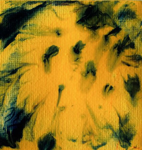 Acrylic Pouring dark yellow/orange