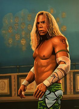 Mickey Rourke as The Wrestler Painting by Paul Meijering