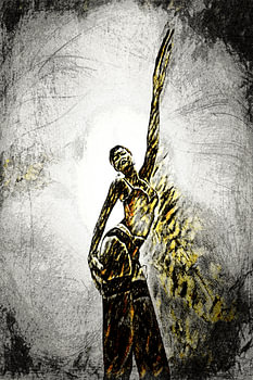 Dance of Freedom – Golden Silhouette