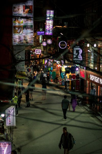 Kathmandu after night fall by Maarten Borsje