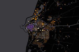 Kaart van Harlingen abstract by Maps Are Art