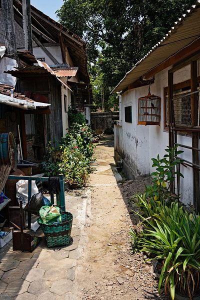 Between light and shadow in a Javanese passage by Frank Photos