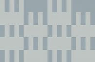 Checkerboard pattern. Modern abstract minimalist geometric shapes in blue and grey 30 by Dina Dankers thumbnail