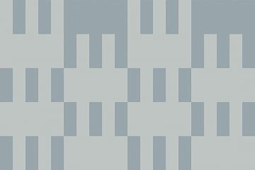 Dambordpatroon. Moderne abstracte minimalistische geometrische vormen in blauw en grijs 30 van Dina Dankers