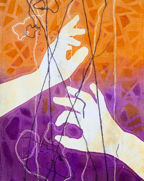 Orange und lila Kunsthandwerk von Lida Bruinen