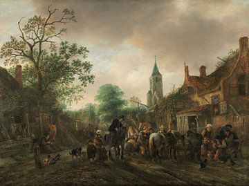 Isaac van Ostade, Die Einkehr im Gasthaus, 1645 von Atelier Liesjes