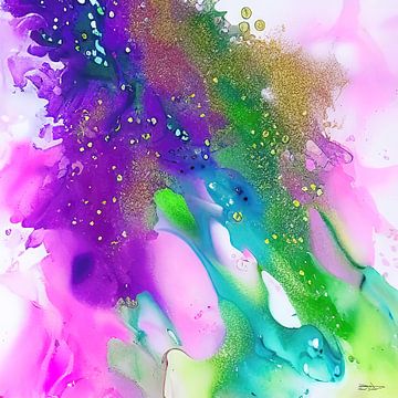 painting acrylic pouring. by Gelissen Artworks